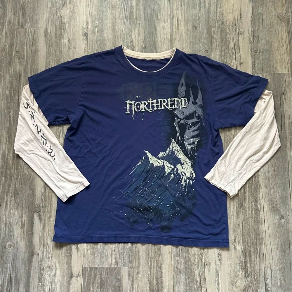 Vintage World Of Warcraft Ride Northrend Jinx Promo Long Sleeve Shirt Size L/XL